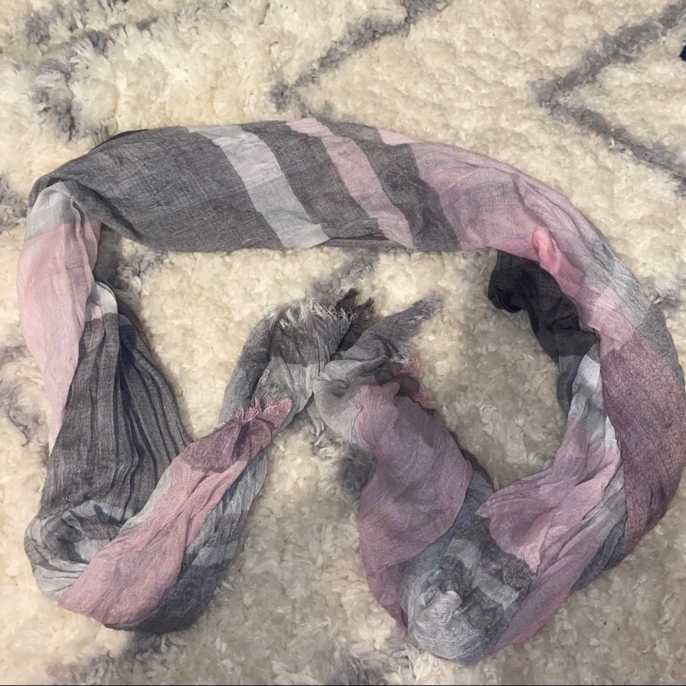 Pink & Grey Scarf / Wrap